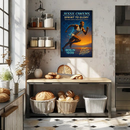 Jesse Owens Sprint to Glory Poster Art Print PosterGoat