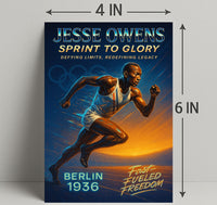 Jesse Owens Sprint to Glory Poster Art Print PosterGoat