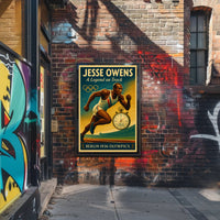 Jesse Owens Track Legend Poster Art Print PosterGoat