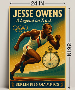 Jesse Owens Track Legend Poster Art Print PosterGoat