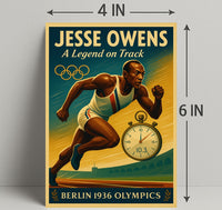 Jesse Owens Track Legend Poster Art Print PosterGoat