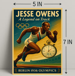 Jesse Owens Track Legend Poster Art Print PosterGoat