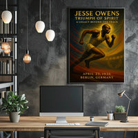 Jesse Owens Triumph of Spirit Poster Art PosterGoat