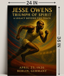 Jesse Owens Triumph of Spirit Poster Art PosterGoat
