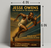 Jesse Owens Triumph of the Human Spirit Poster PosterGoat