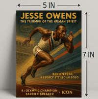 Jesse Owens Triumph of the Human Spirit Poster PosterGoat