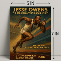 Jesse Owens Triumph of the Human Spirit Poster PosterGoat