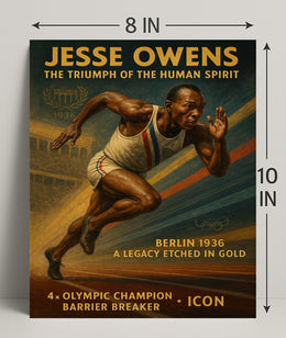 Jesse Owens Triumph of the Human Spirit Poster PosterGoat