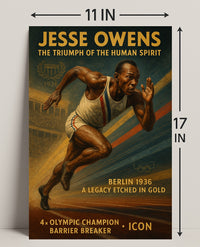 Jesse Owens Triumph of the Human Spirit Poster PosterGoat