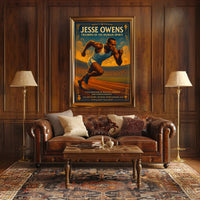 Jesse Owens Triumph of the Human Spirit Poster PosterGoat