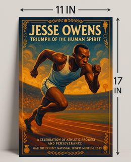 Jesse Owens Triumph of the Human Spirit Poster PosterGoat