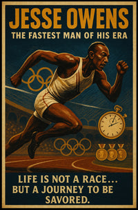 Jesse Owens Vintage Inspirational Poster PosterGoat