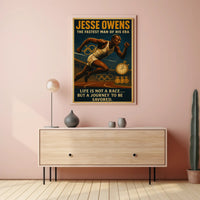 Jesse Owens Vintage Inspirational Poster PosterGoat