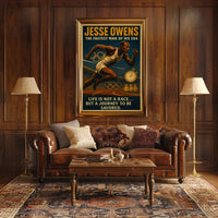 Jesse Owens Vintage Inspirational Poster PosterGoat
