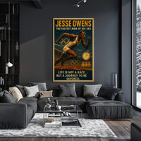 Jesse Owens Vintage Inspirational Poster PosterGoat