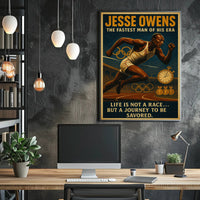 Jesse Owens Vintage Inspirational Poster PosterGoat
