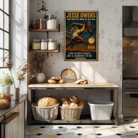 Jesse Owens Vintage Inspirational Poster PosterGoat