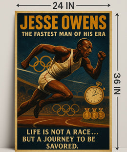 Jesse Owens Vintage Inspirational Poster PosterGoat