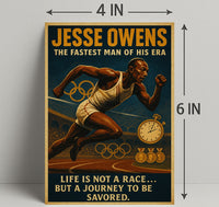 Jesse Owens Vintage Inspirational Poster PosterGoat