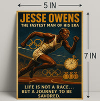Jesse Owens Vintage Inspirational Poster PosterGoat