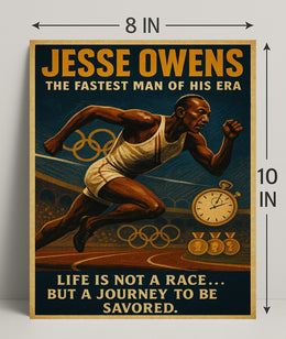 Jesse Owens Vintage Inspirational Poster PosterGoat