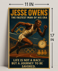Jesse Owens Vintage Inspirational Poster PosterGoat