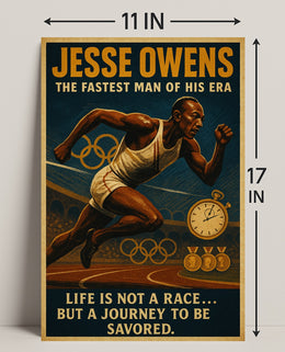 Jesse Owens Vintage Inspirational Poster PosterGoat