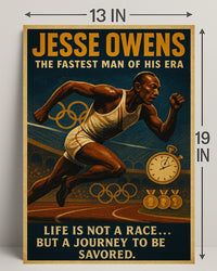 Jesse Owens Vintage Inspirational Poster PosterGoat
