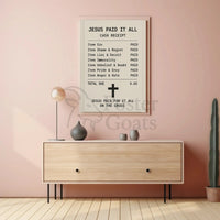 Jesus Paid Sins Redemption Artistic Spiritual Poster PosterGoat