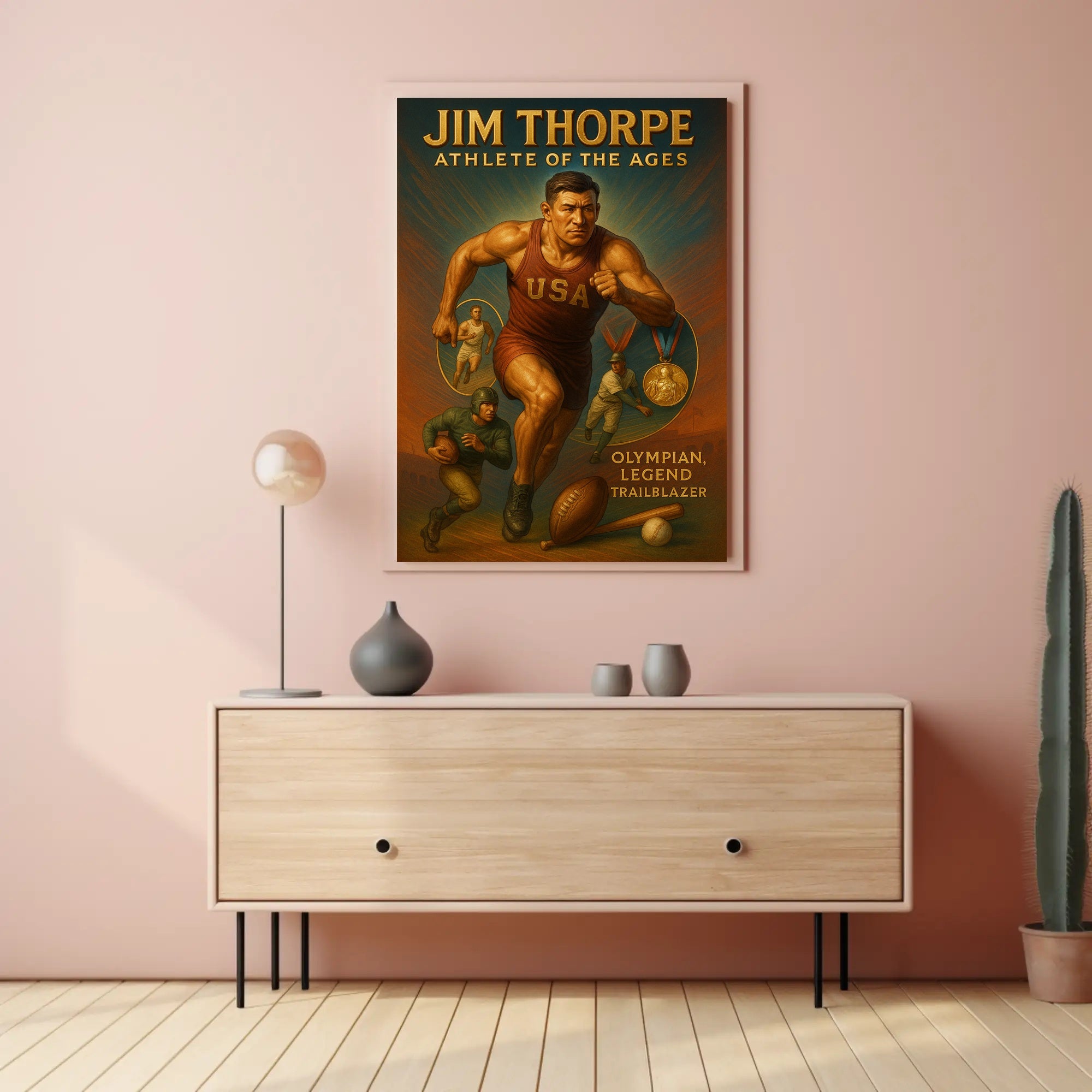 Jim Thorpe Athlete of the Ages Poster Print PosterGoat