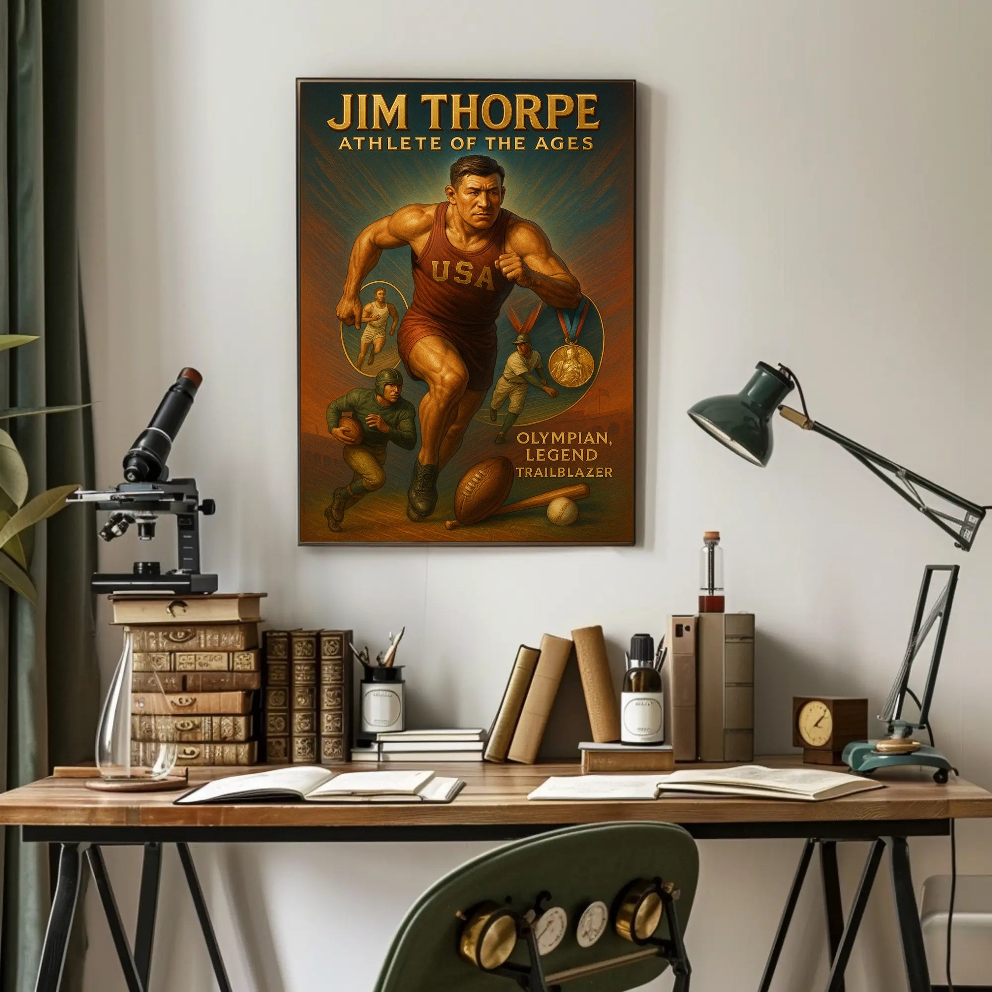 Jim Thorpe Athlete of the Ages Poster Print PosterGoat