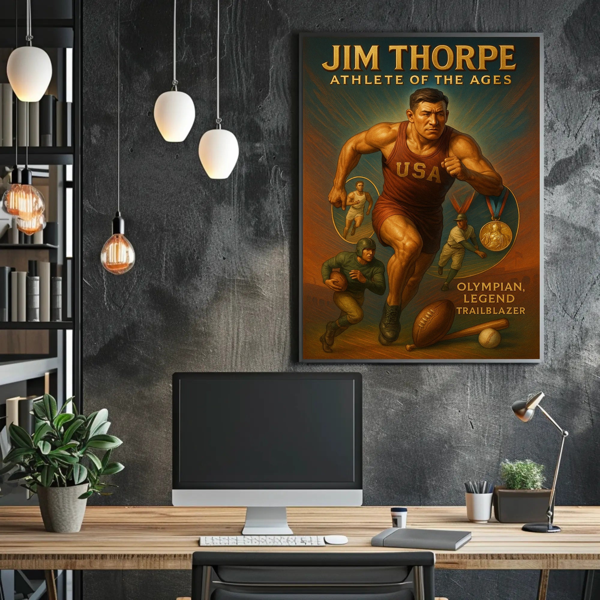Jim Thorpe Athlete of the Ages Poster Print PosterGoat