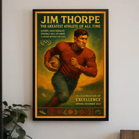 Jim Thorpe Greatest Athlete Wall Art Print PosterGoat