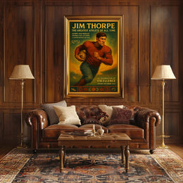 Jim Thorpe Greatest Athlete Wall Art Print PosterGoat