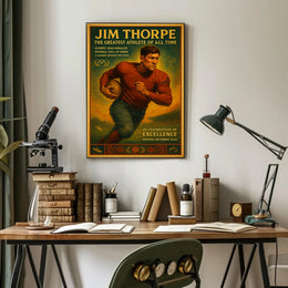 Jim Thorpe Greatest Athlete Wall Art Print PosterGoat
