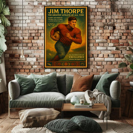 Jim Thorpe Greatest Athlete Wall Art Print PosterGoat