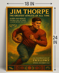 Jim Thorpe Greatest Athlete Wall Art Print PosterGoat
