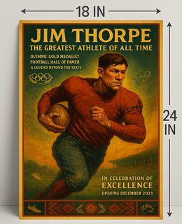 Jim Thorpe Greatest Athlete Wall Art Print PosterGoat