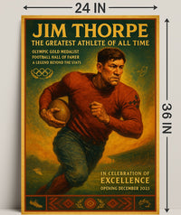 Jim Thorpe Greatest Athlete Wall Art Print PosterGoat