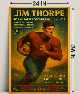 Jim Thorpe Greatest Athlete Wall Art Print PosterGoat