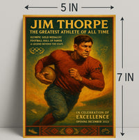 Jim Thorpe Greatest Athlete Wall Art Print PosterGoat