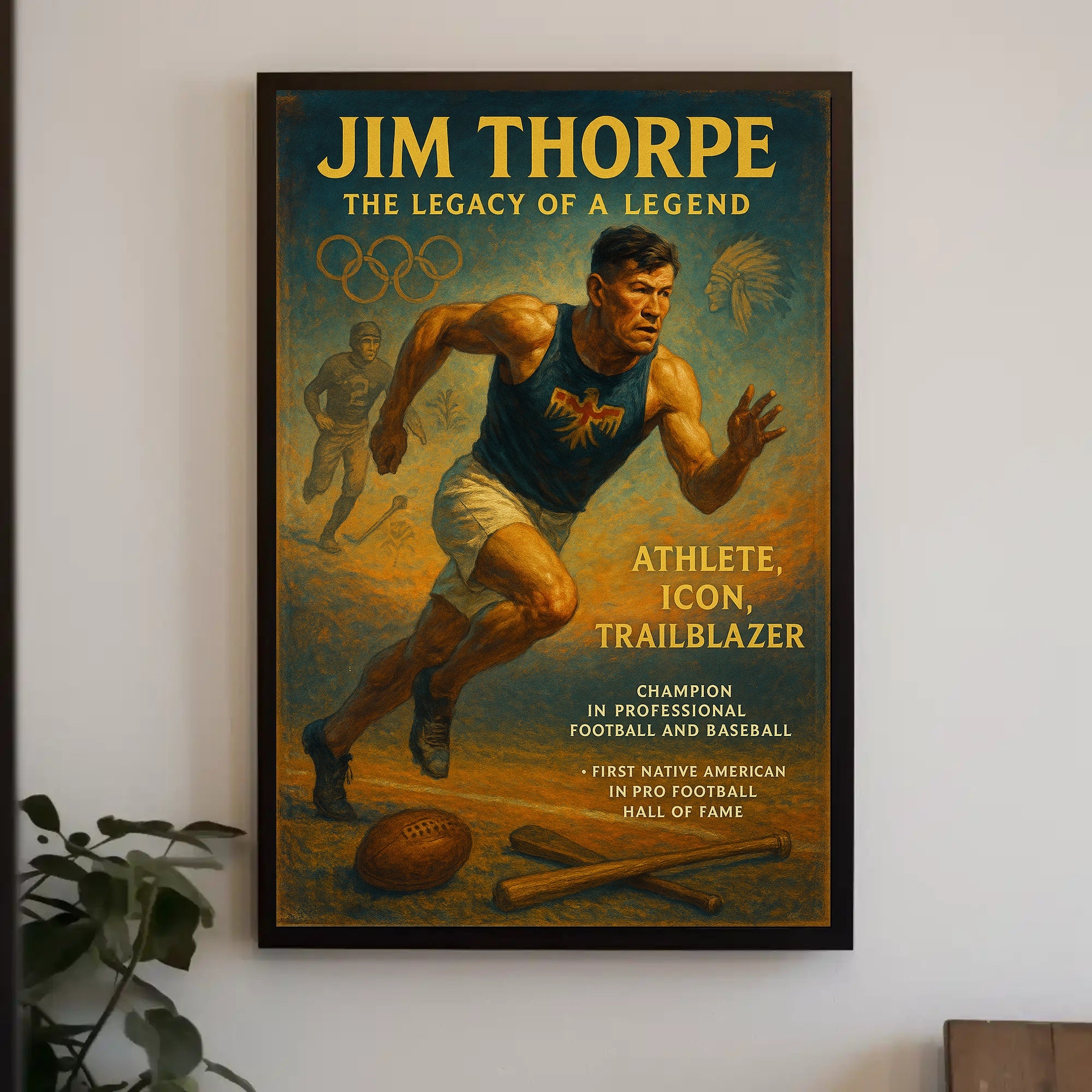 Jim Thorpe Legacy Poster Wall Art Print PosterGoat