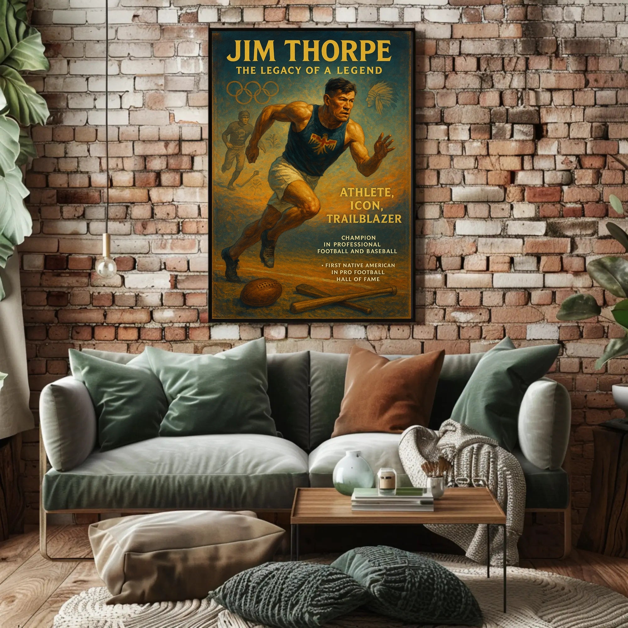 Jim Thorpe Legacy Poster Wall Art Print PosterGoat