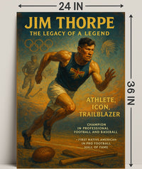 Jim Thorpe Legacy Poster Wall Art Print PosterGoat