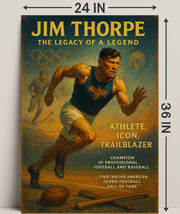 Jim Thorpe Legacy Poster Wall Art Print PosterGoat