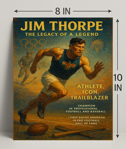 Jim Thorpe Legacy Poster Wall Art Print PosterGoat