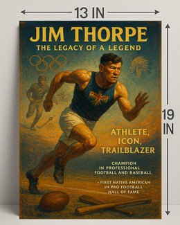 Jim Thorpe Legacy Poster Wall Art Print PosterGoat