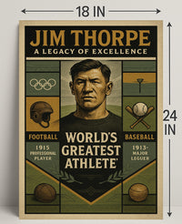 Jim Thorpe Legacy of Excellence Poster PosterGoat