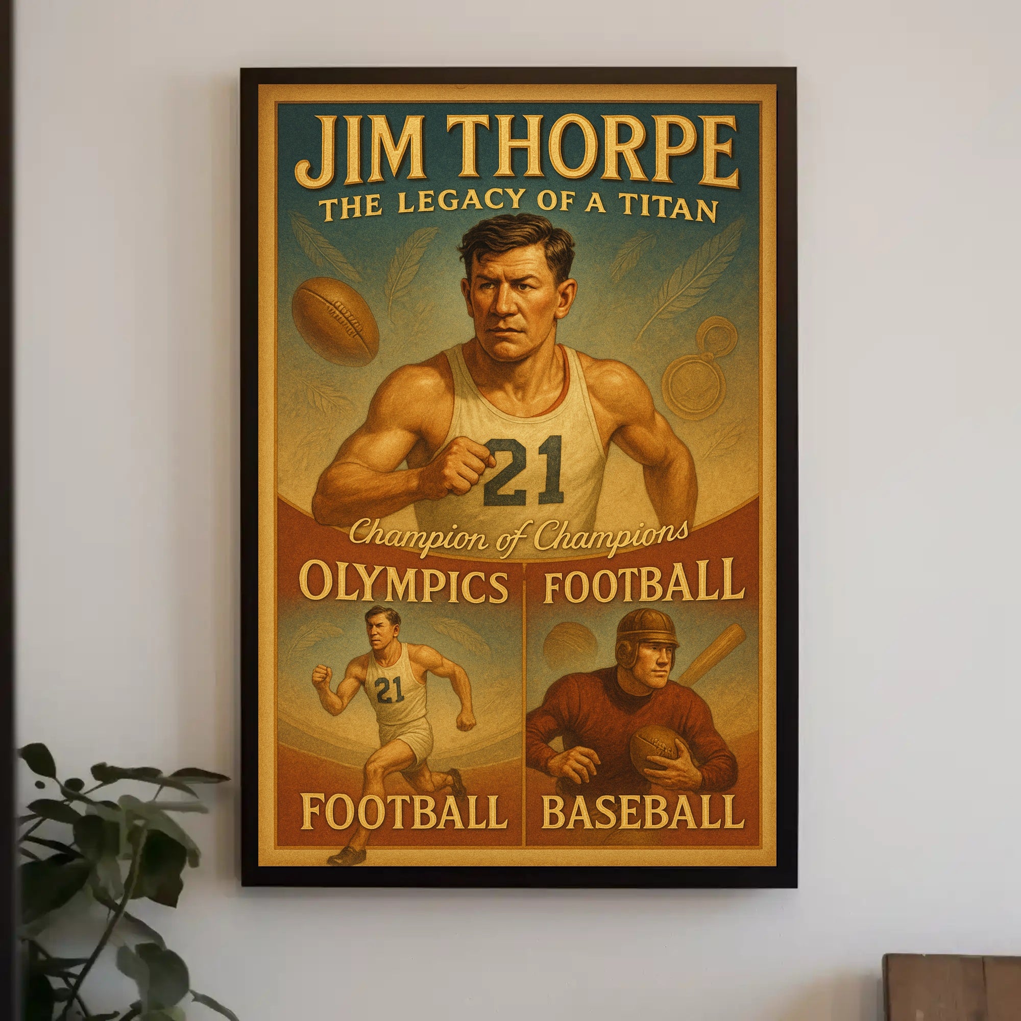 Jim Thorpe Legacy of a Titan Poster PosterGoat
