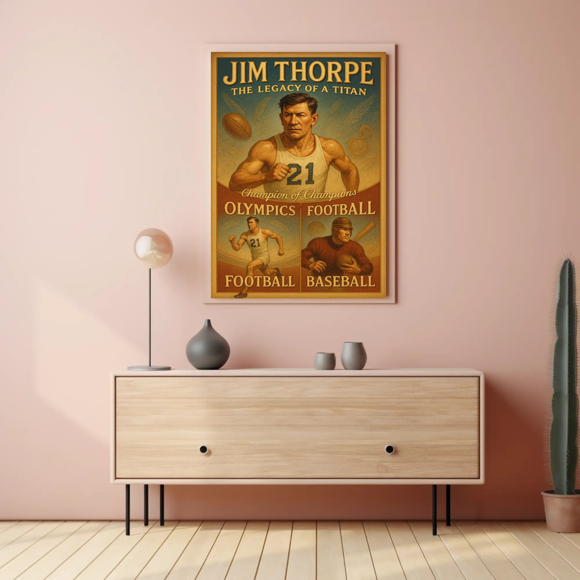Jim Thorpe Legacy of a Titan Poster PosterGoat